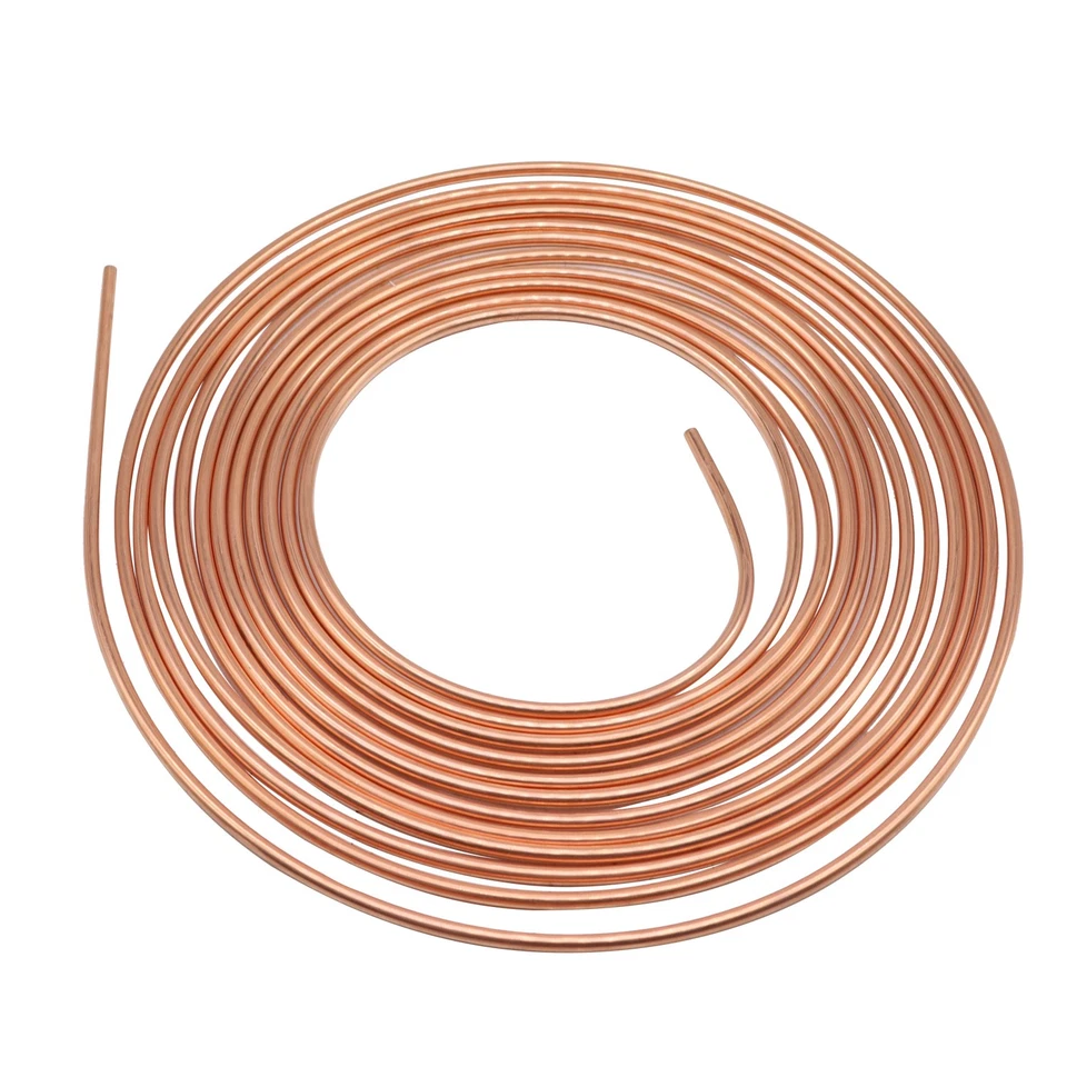 3/16 OD 25 Foot Copper Coated Brake Line Tubing Kit w/ 16 Fitting Foto 4 de 4