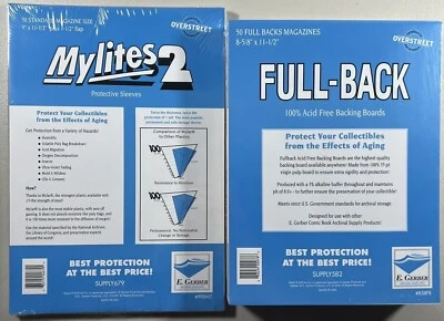 50 E. Gerber Magazine Mylites 2 & 35Pt Full Backs - Comics 900M2 858FB Set of 50