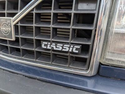 ''CLASSIC with SCI-FI FONT'' Emblem for Volvo 940, 740 For the turbo grille.