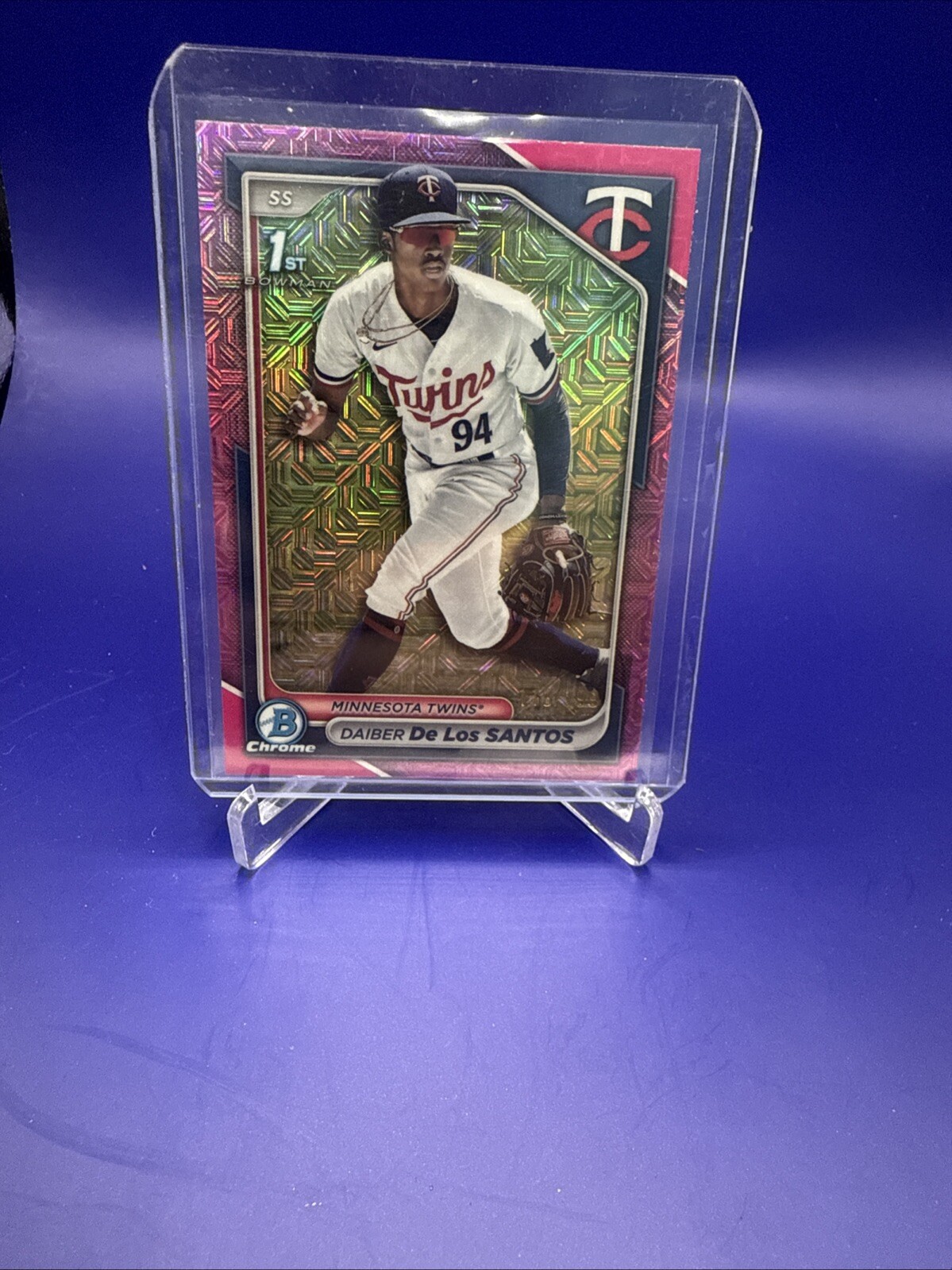 2024 Bowman Chrome 1st Daiber De Los Santos Pink Mojo Refractor 113/199