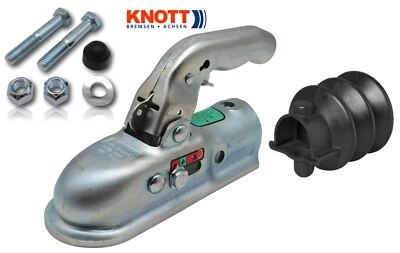 KNOTT K20-B bis 2000kg Kugelkupplung Ø45mm rund 2x M12 Schraubensatz FALTENBALG