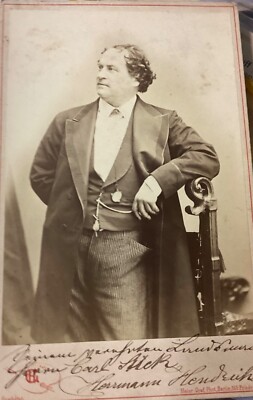 HERMANN HENDRICHS,1809-1871,persönl.sign.und gewidm.Kabinettfoto,H.GRAF,Berlin
