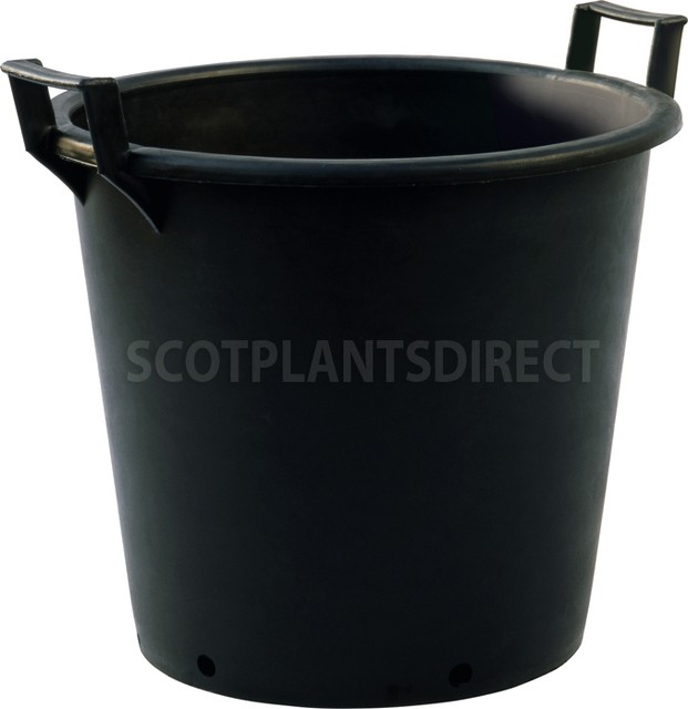 10 X 50 Litre Large Strong Heavy Duty Black Plastic Plant Pot With