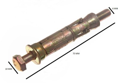 Loose Shield Anchor Bolt M6 Bolt M10 Shield By 70mm Length Yzp Pack Of 24