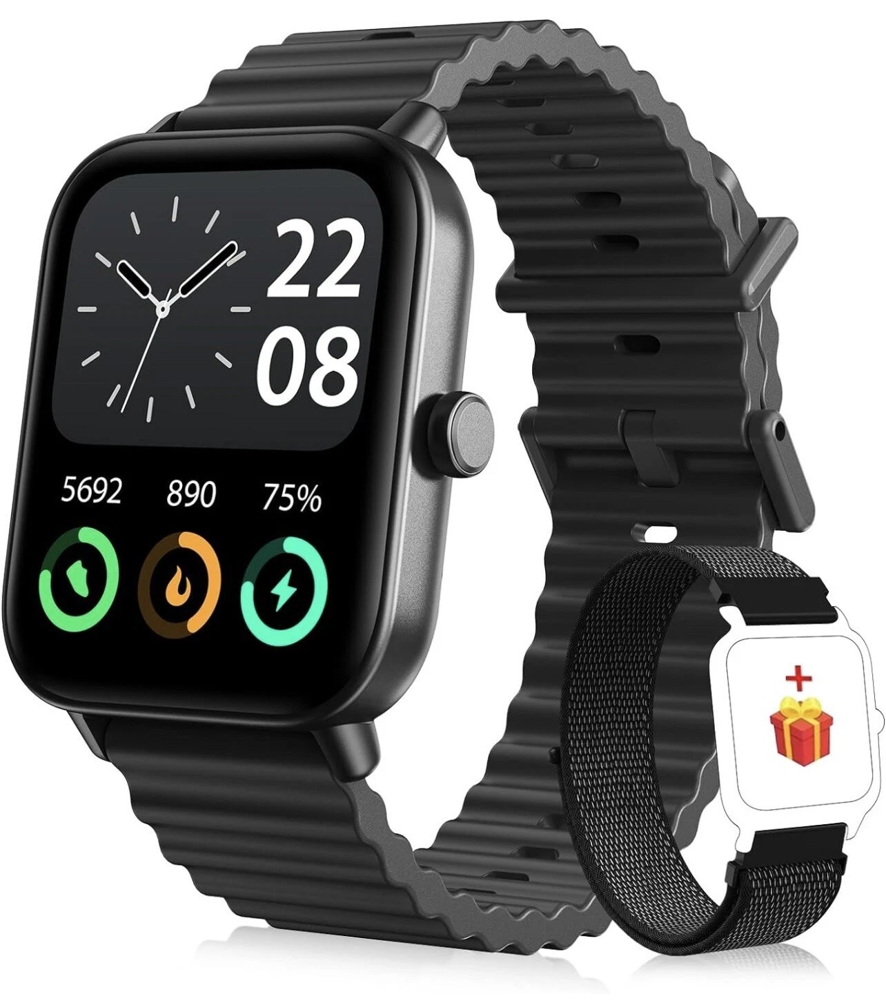 DATAFY Smart Watch for Men Women with Bluetooth Call, Fitness Trackers Watch
