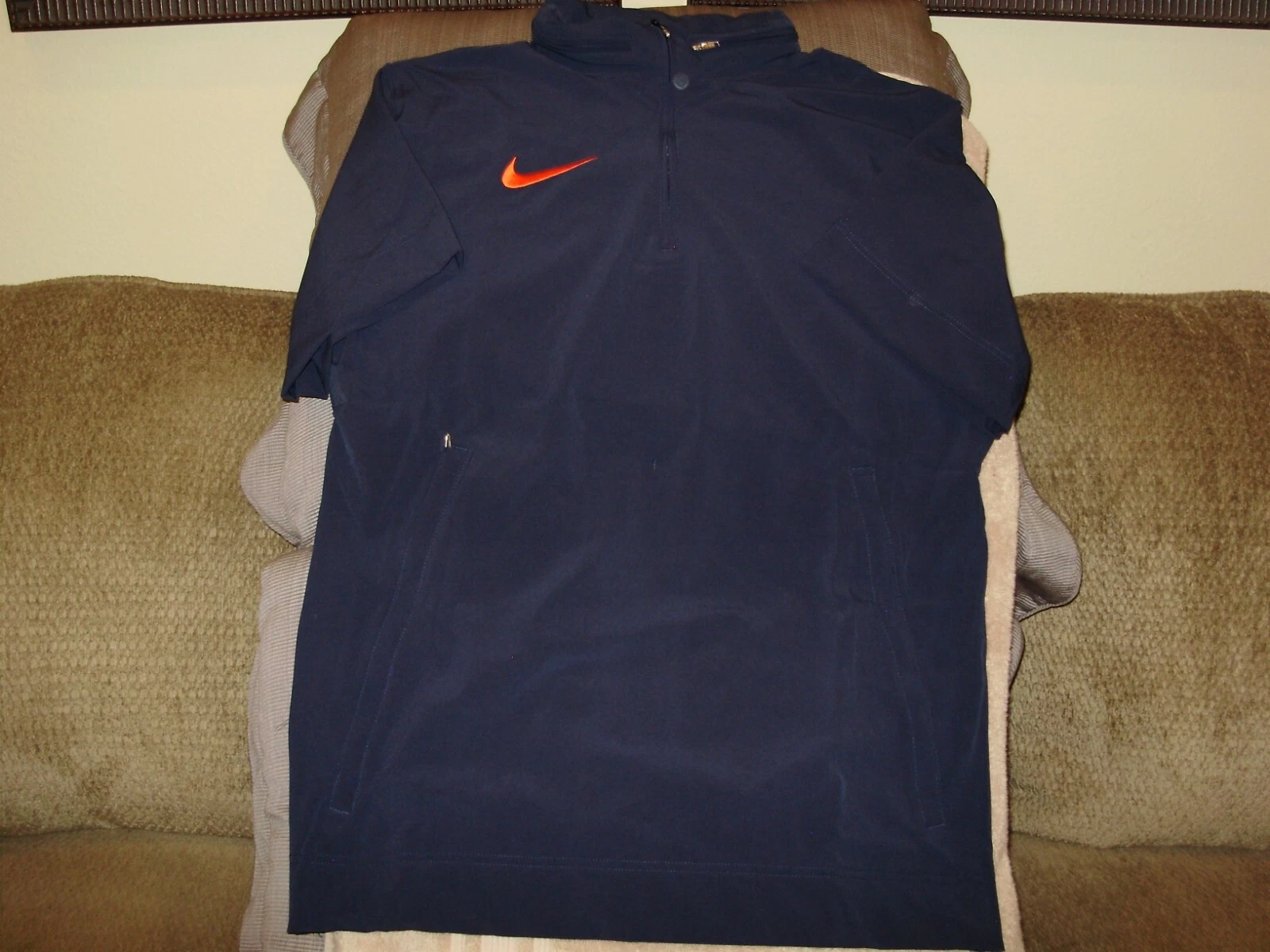 Nike Woven Coaches DV6755 Blu S S 1 4 Zip Golf Felpa con Cappuccio Giacca a Vento Uomo Medium