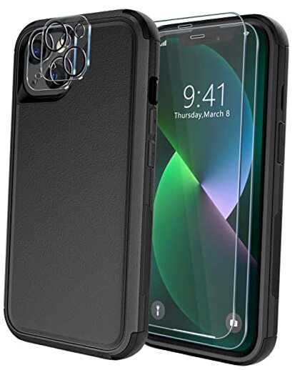 for iPhone 13 Case [Shockproof] [Dropproof] 13-Black-screen protector