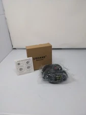 Ushake Bike Lock Cable Cable Basic Self Coiling Combination W/ Mounting Bracket