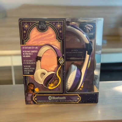 eKids - Disney Wish Wireless Over-the-Ear Headphones - Purple