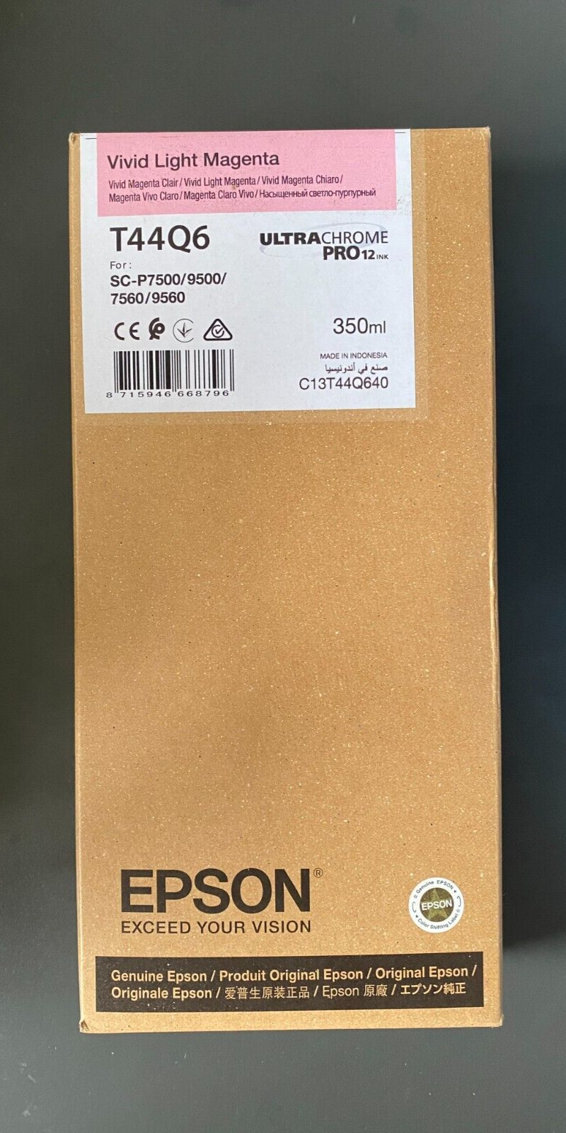 Genuine Epson Ink - T44Q6 VIVID LIGHT MAGENTA / SC-P7500 9500 (INC VAT) 10/2026