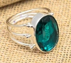 Indicolite Tourmaline Gemstone Handmade Jewelry 925 Sterling Silver Ring