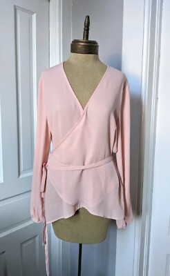 chiffon wrap blouse
