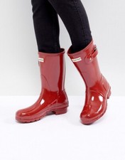 Women's Hunter Original Short Red Rain Boots WFS1000RMA WFS1000RGL New