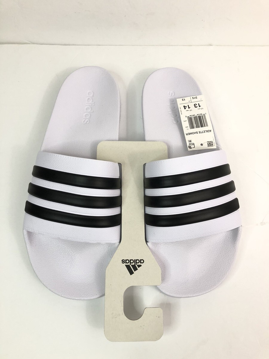 Adidas Sliders Cloudfoam Slides Mens Adidas Slides White Men's - Main Image