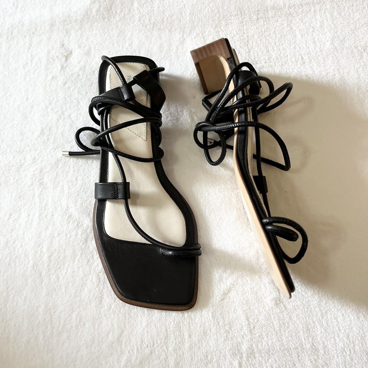 Rag and Bone Cindy Tie Sandal in Black