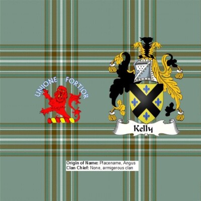 Scottish Clan Crest Kelly Rock Schiefer 14 cm x 14 cm Top Qualität Schiefer
