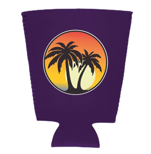 Palm Tree Sunset Pint Glass Coolie; Neoprene, Collapsible - Picture 17 of 21