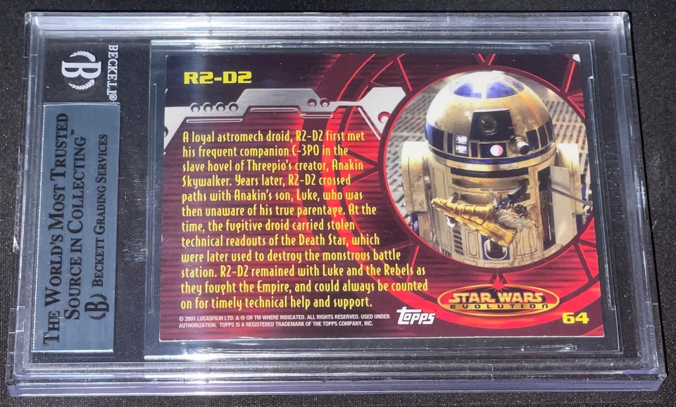Kenny Baker "R2-D2" Topps STAR WARS Signed Autographed Rookie Card BAS BECKETT - Image 3 of 3