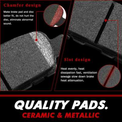 Front & Rear Ceramic Brake Pads For 2010-2013 Kia Forte / Koup – Low Dust, Quiet, 10-Year Warranty