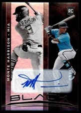 2021 Panini Absolute Rookie Baseball Material Signatures Black Monte Harrison
