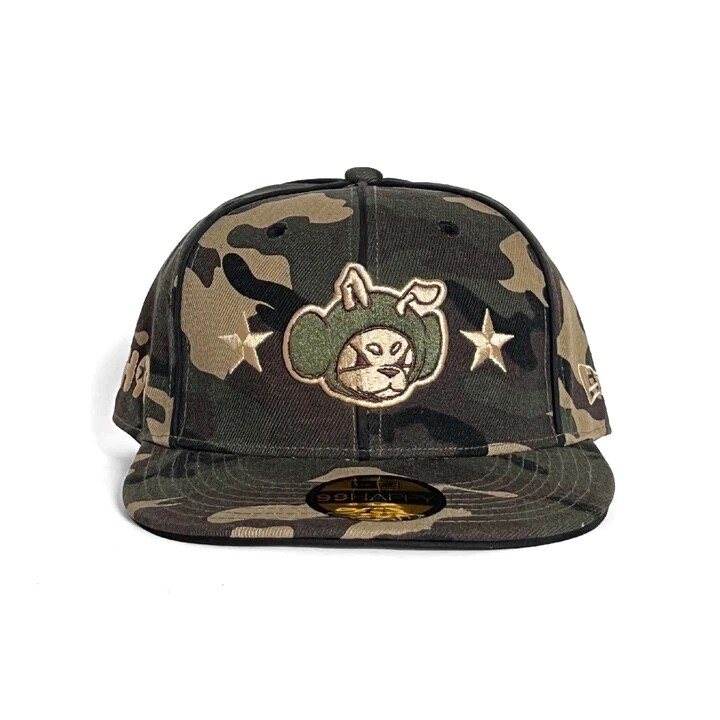 HAPPY 99 CLIO Camo Fitted Hat - SIZE 7 1/4 *MISSING GOLD STICKER
