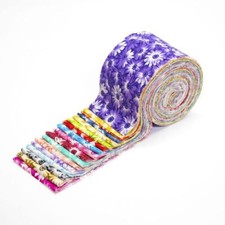 2.5 inch Flower Shower Jelly Roll 100 cotton fabric quilting 17 strips -