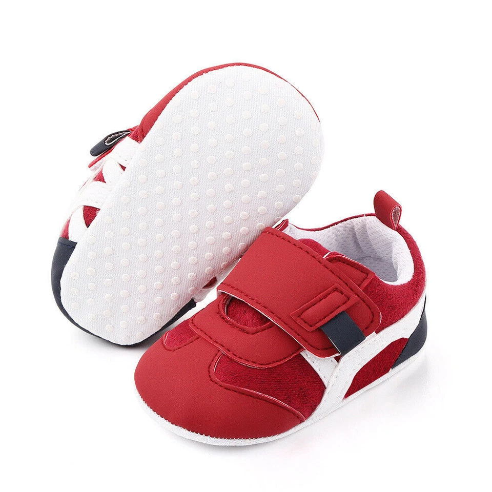 Moda Bebé Niño Cochecito Zapatos Infantil Deportes Tenis Niño PreWalker Entrenador 0-18 Foto 4 de 4