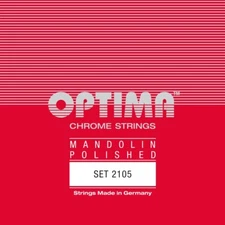 Optima Polished Chrome Mandolin Strings; loop end 10-36
