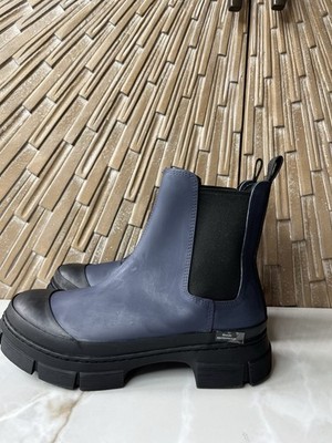 Blondo Helga Waterproof Winter Rain Chelsea Boots Navy 7.5 M Lug Soles