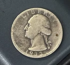 1932-D Washington Quarter AG - Good Key Date Reverse Scratches
