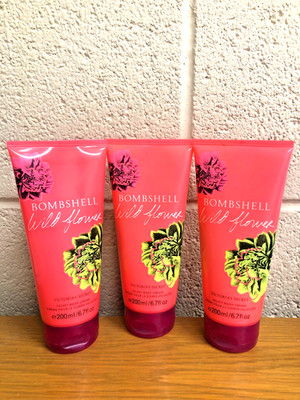 Victoria's Secret BOMBSHELL WILDFLOWER Velvet Body Cream 6.7oz Brand New (QTY 3)