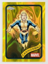 2025 Topps Chrome Marvel #51 CANNONBALL Yellow Lava Refractor