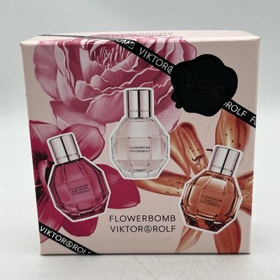Viktor & Rolf Flowerbomb EDP 3 x 0.24 oz Miniature Splash New In Box *Authentic*