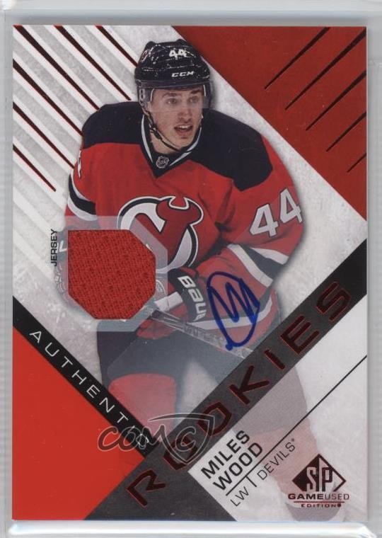 2016 SP Game Used Authentic Rookies Red Material Miles Wood Rookie Auto RC 5sz