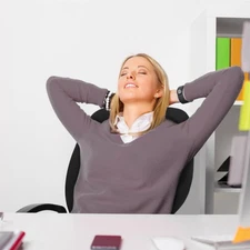 Rotating Armchair Slipcover Stretchy Chair Cover Set for Office Home Decor Black