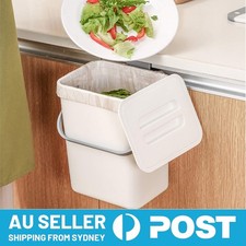 3L Hanging Small Trash Can with Lid Under Sink for Kitchen, Food Waste Bin AU