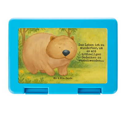 Bentobox Wombat Design - Geschenk Spruch Bento Box Lunchbox Essensbox Tiere