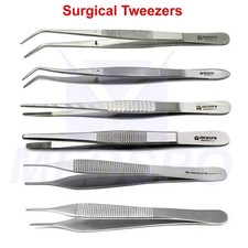 Surgical Tweezers Anatomical Thumb Forceps Cotton Dressing Dentistry Pliers CE