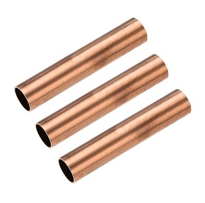 3 Stück Kupfer Rundrohr 22 mm Außendurchmesser 1 mm Wandstärke 100 mm Länge