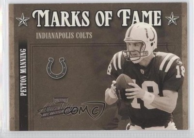 2004 Playoff Absolute Memorabilia Marks of Fame 953/1000 Peyton Manning HOF 9ub