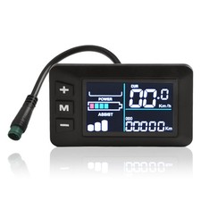 5Pins Electric Bike LCD Display Meter, 24V 36V 48V E Bike Control Panel For H...