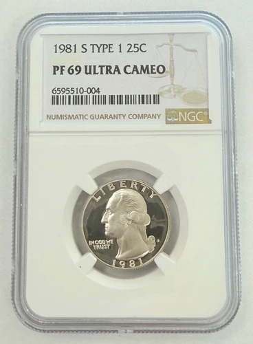 1981-S Type 1 Washington Quarter NGC PF69 Ultra Cameo