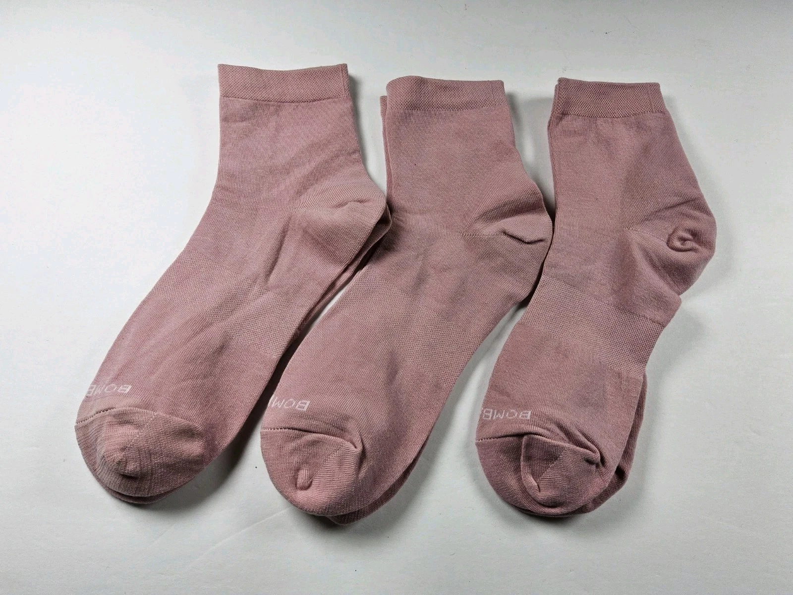 Bombas Lightweight Quarter Socks Lot Of 3 Pairs Size L
