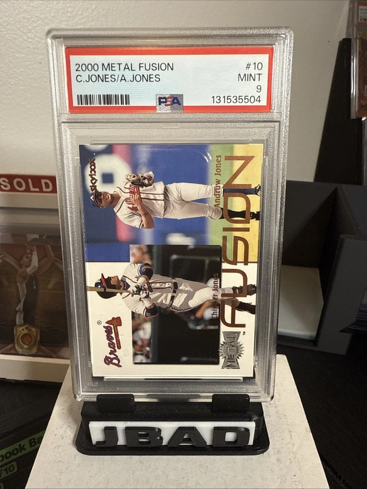 Skybox Metal Chipper Jones/Andruw Jones Fusion #10 2000 PSA 9/POP 4 Foto 3 de 4