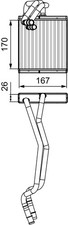 Wärmetauscher Innenraumheizung VALEO 811509 für CCN CB1 FORD FIESTA Aluminium 6