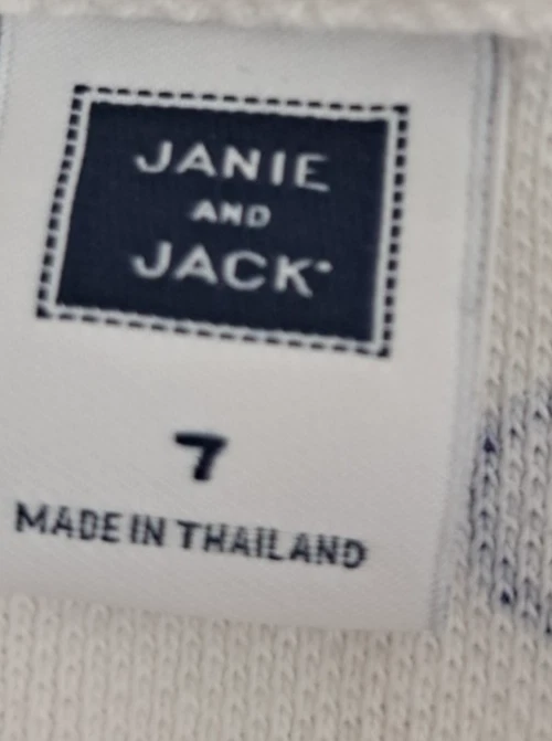 Vestido Tenis Janie and Jack Niñas 7 Sin Mangas Blanco Preppy Foto 3 de 4