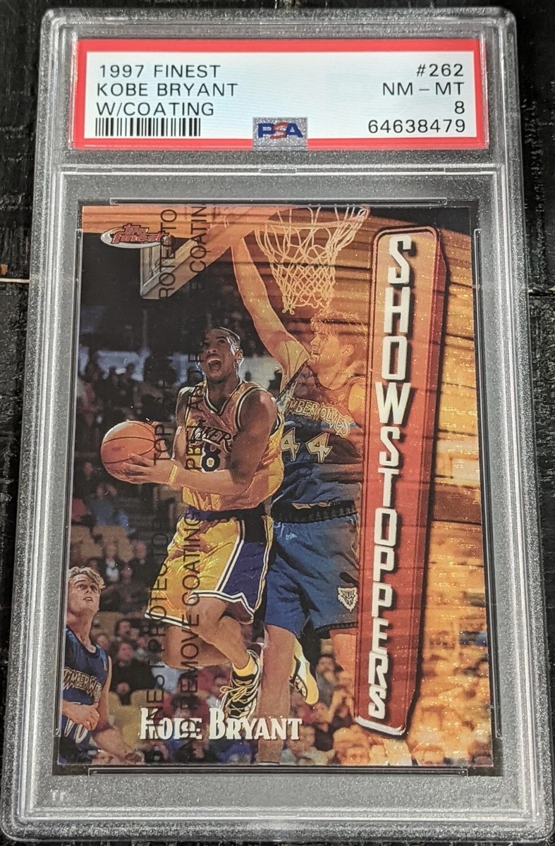 1997 Topps Finest Kobe Bryant PSA 8 NM-MT #262 WITH COATING 