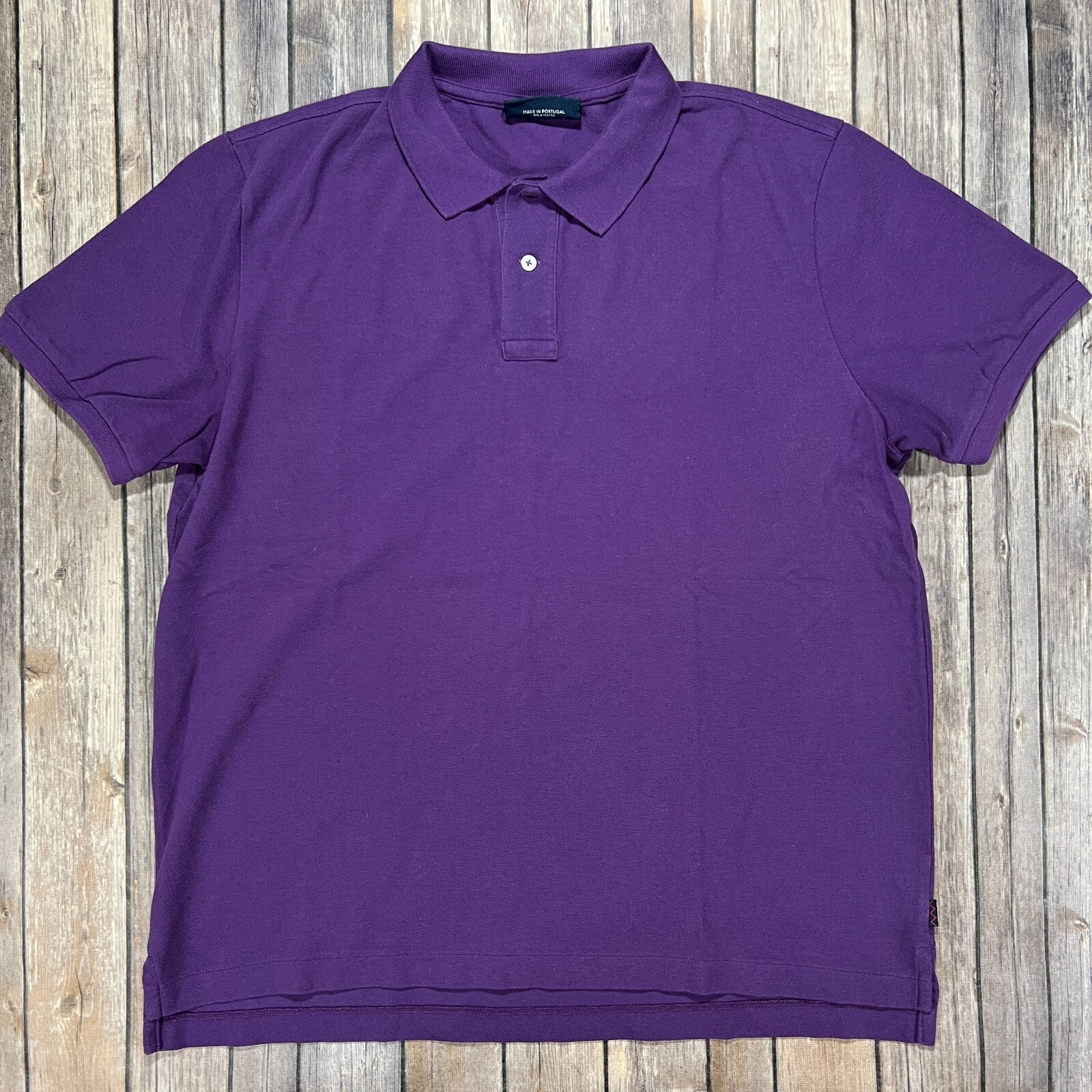 FILA Blazer canottaggio polo manica corta grande uomo viola preppy cotone