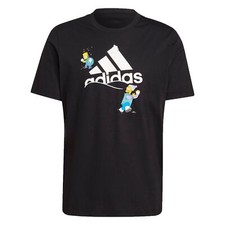 Adidas X The Simpsons Snowball Fight Graphique Tee Homme Shirt GS6314 Noir