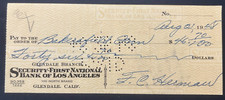 BABE HERMAN (DECEASED 1987), signed personal check from 1948, F.C. 